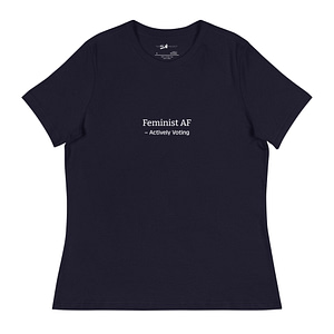 womens relaxed t-shirt navy front